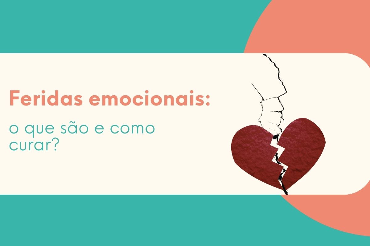 Ilustração de um coração quebrado simbolizando feridas emocionais e dor psicológica