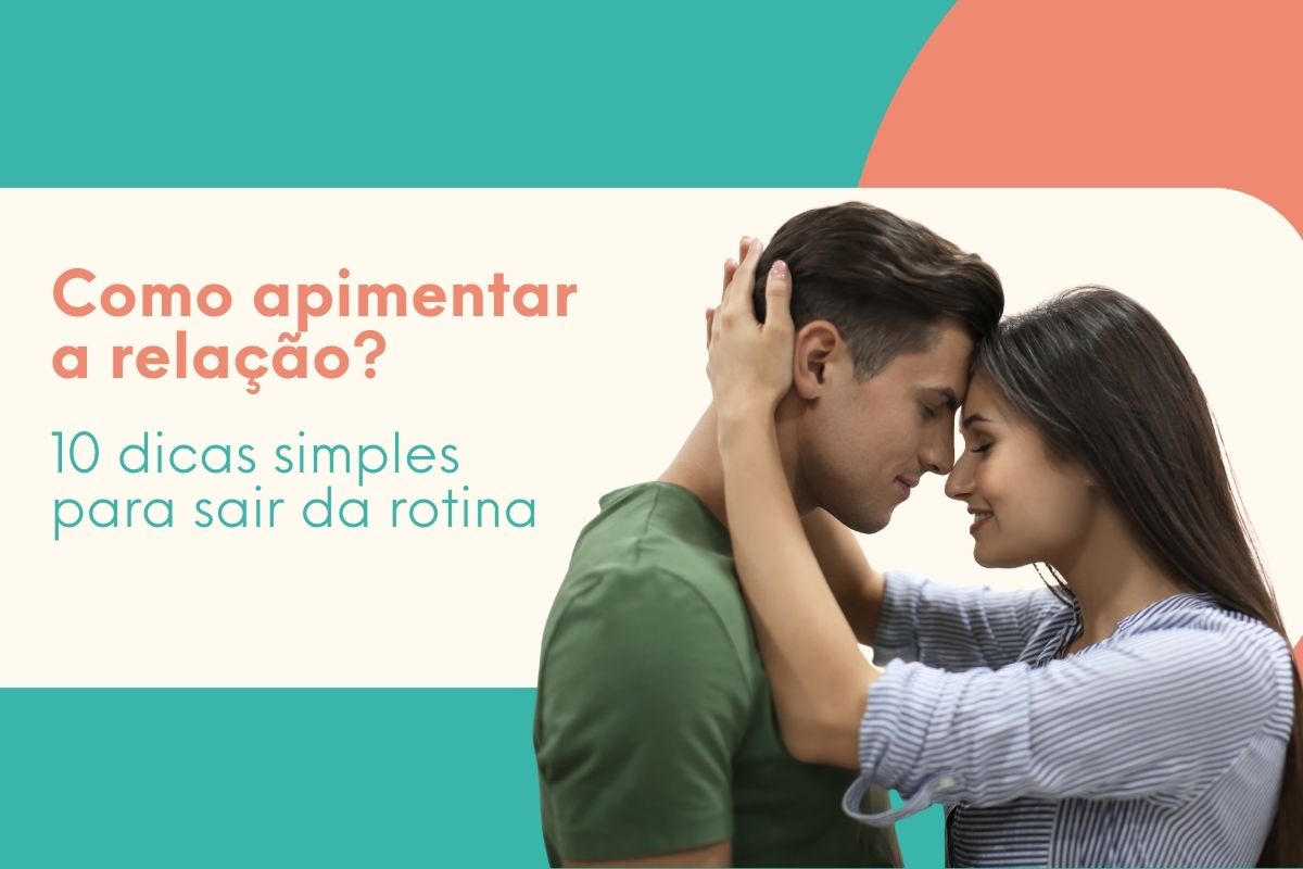 Casal em momento íntimo e carinhoso, representando dicas para apimentar a relação e sair da rotina