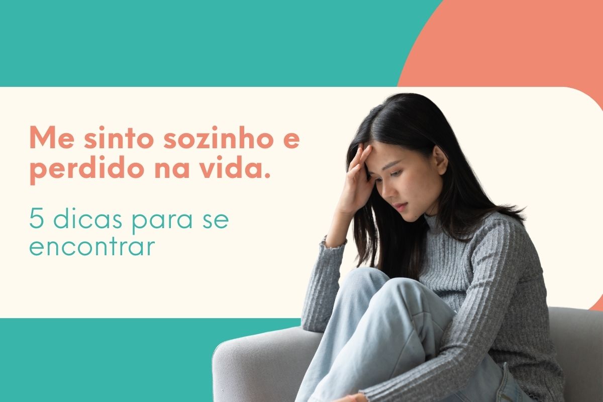 Mulher sentada com expressão triste ilustrando sentimento de solidão e perda de propósito na vida.