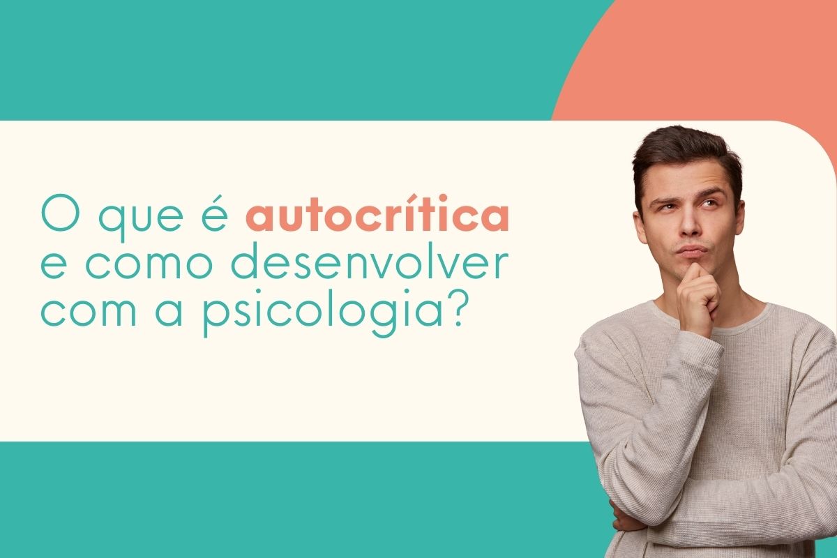 Homem com expressão pensativa e mão no queixo, representando reflexão e desenvolvimento da autocrítica