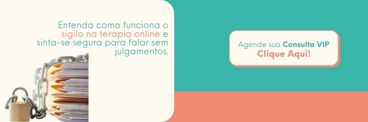 whatsapp Documentos protegidos com corrente e cadeado representando sigilo na terapia online com chamada para consulta VIP