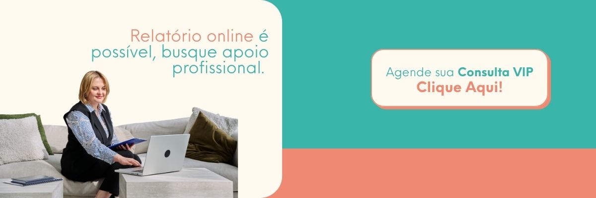 whatsapp Mulher utilizando notebook em atendimento psicológico online com chamada para consulta VIP
