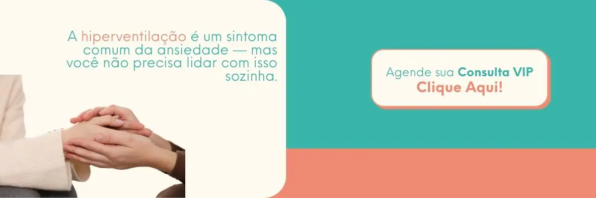 whatsapp Mãos entrelaçadas em gesto de apoio emocional com mensagem sobre hiperventilação e ansiedade